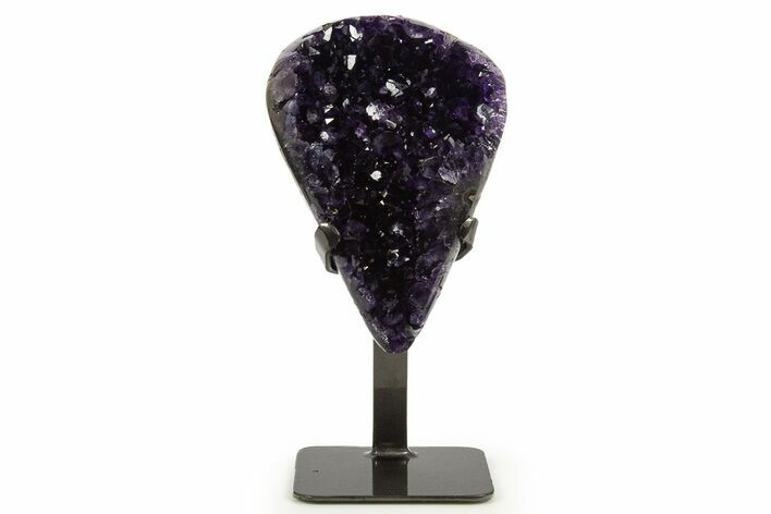 Deep-Purple Amethyst Geode With Metal Stand - Uruguay #342514